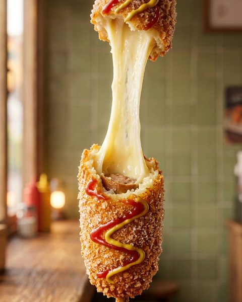 Korean Cheese Corn Dogs