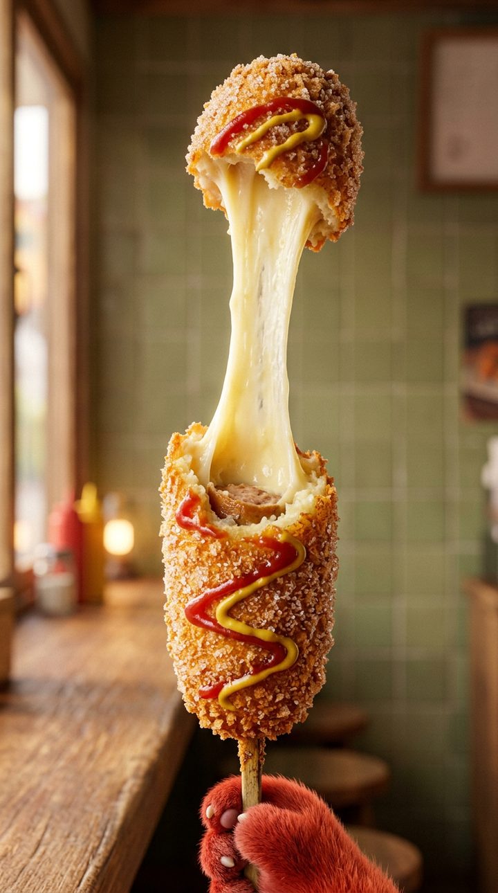 Korean Cheese Corn Dogs